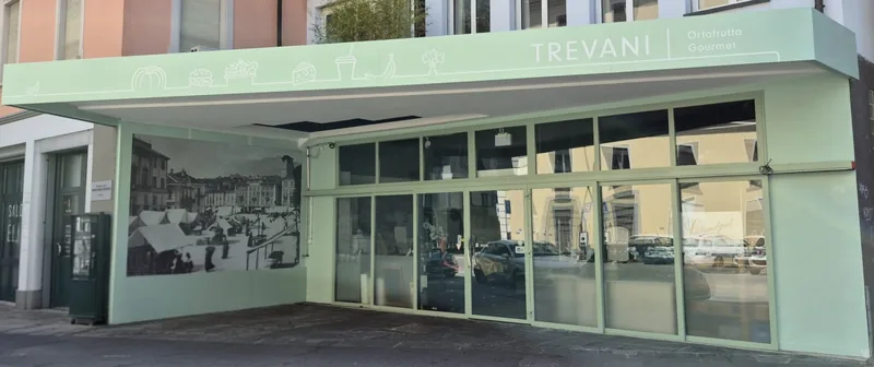 L'esterno della bottega TREVANI in Via Famiglia Trevani a Locarno